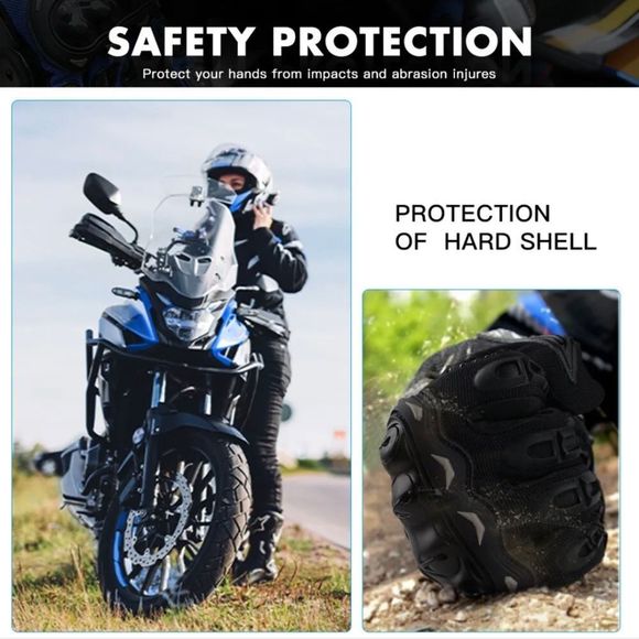 Motorcycle Gloves for Men Women Full Finger Touchscreen Motorbike Riding Gloves - Picture 9 of 11